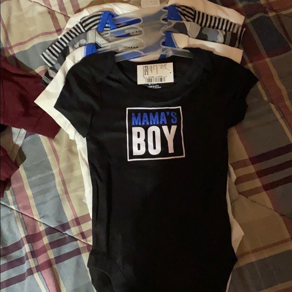 A baby boy onesie set